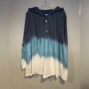 Bloom Chic Womens  Drawstring Hooded Shirt, Long Sleeve Size 22-24